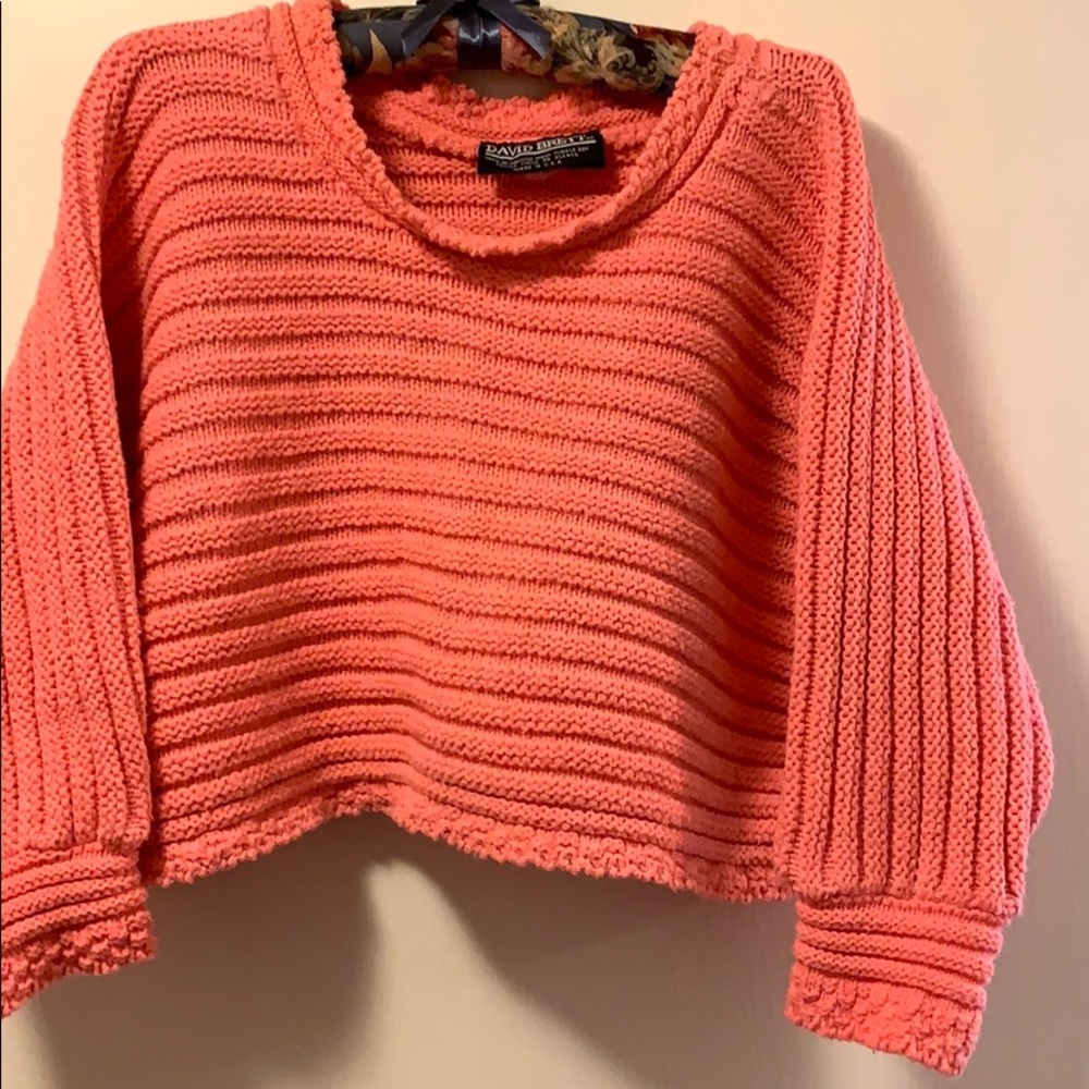 David Brett vintage knit crop sweater. XL